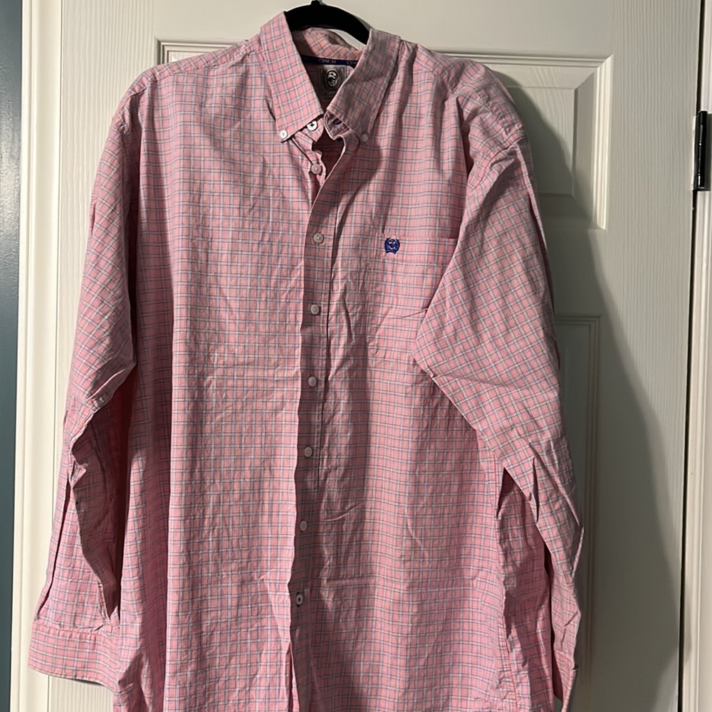 Mens Pink/Blue Cinch Dress Shirt